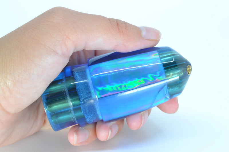 Koya Lures Blue Rainbow 4-Hole Bullet 9"+ 6oz *CRACKED* GZE