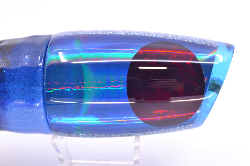 Koya Lures Ice Blue Rainbow Red Eyes Large Poi Dog 16" 14.5oz FT Vinyl Blue Tiger