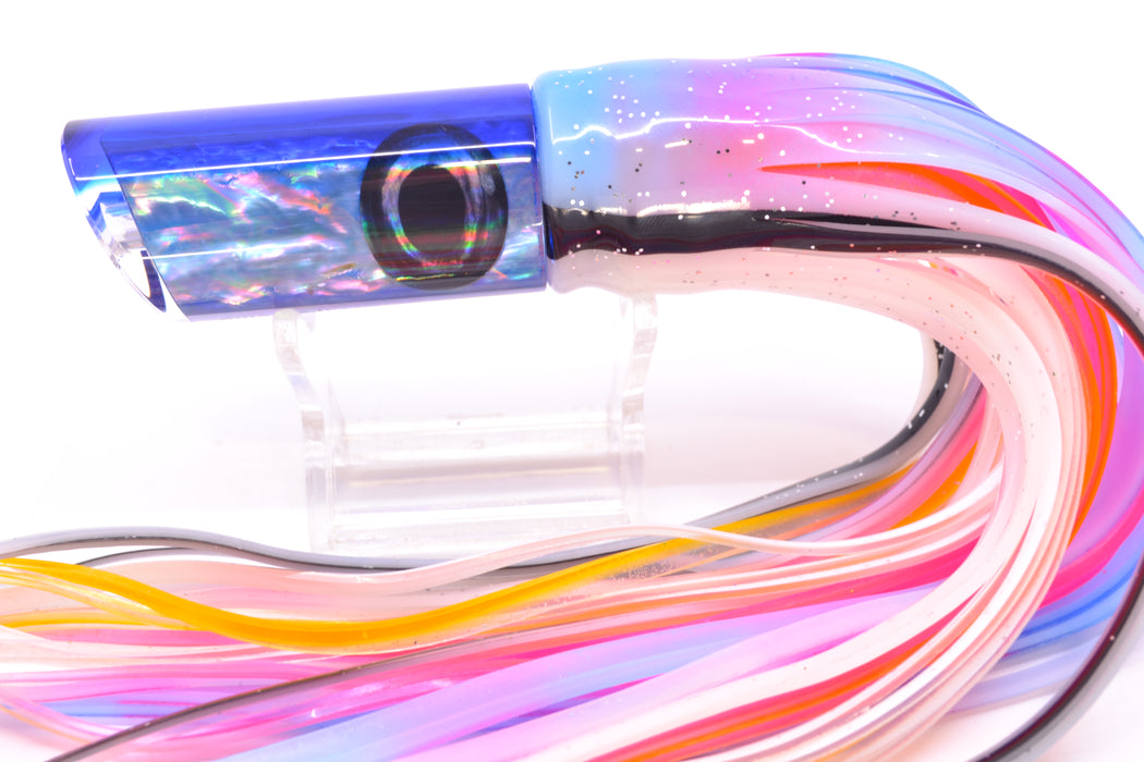 Moyes Lures Ice Blue Awabi Blue Back Taxi Eyes Small Pipe Bomb 9" 4oz Skirted Gay Bob