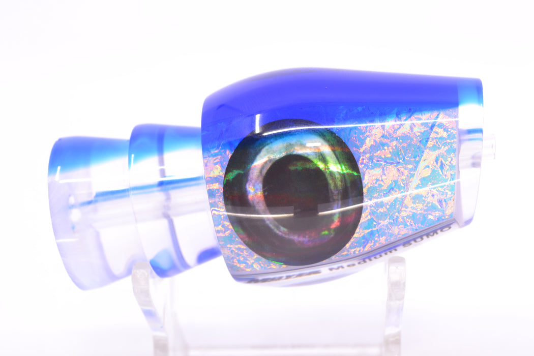 Moyes Lures Ice Blue-Pink Dichro Blue Back Taxi Eyes Medium Sumo 12" 3.7oz