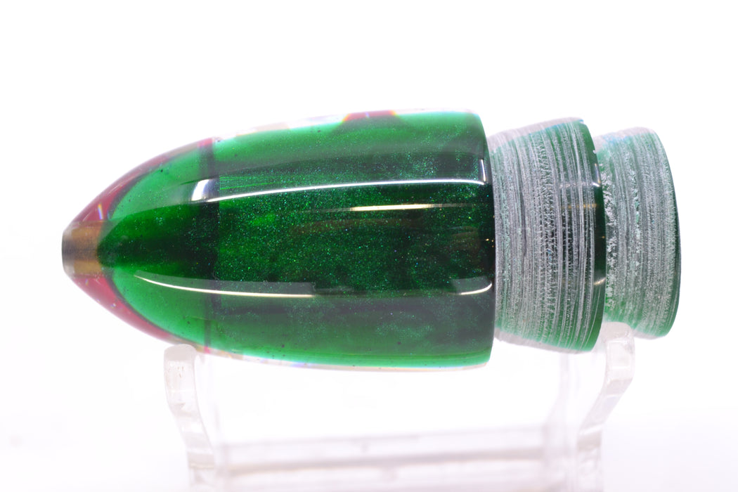 Bomboy Lures White Abalone Green Back Baby Bomb 9" 2.8oz