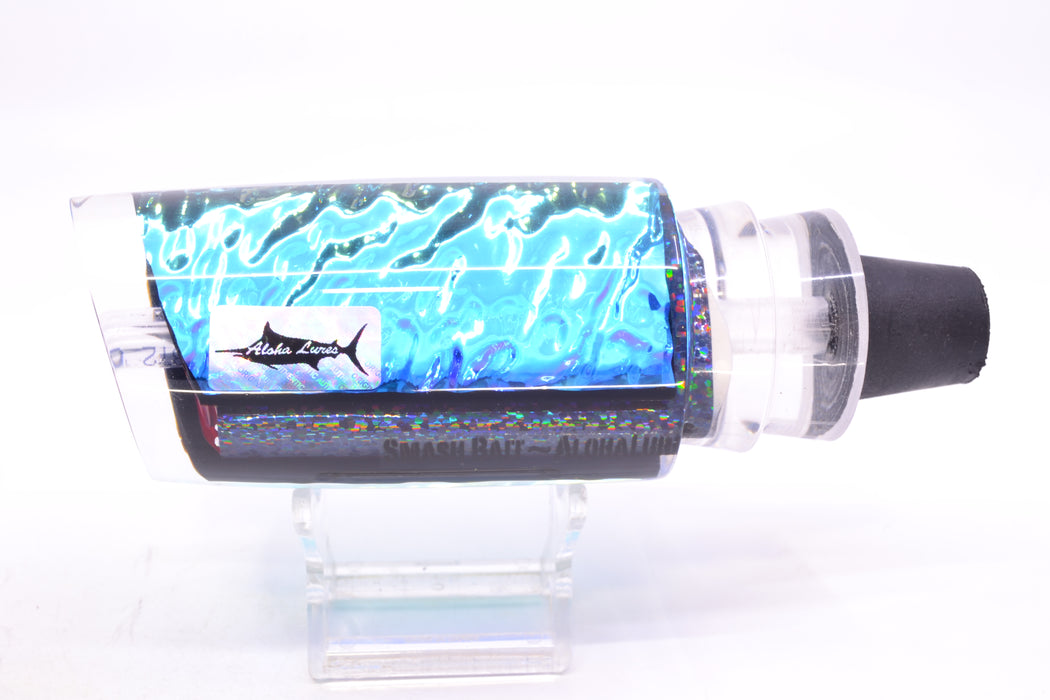 Aloha Lures Ice Blue-Blue Dichro Black Rainbow-Blue Rainbow Back Smash Bait 14" 9.5oz