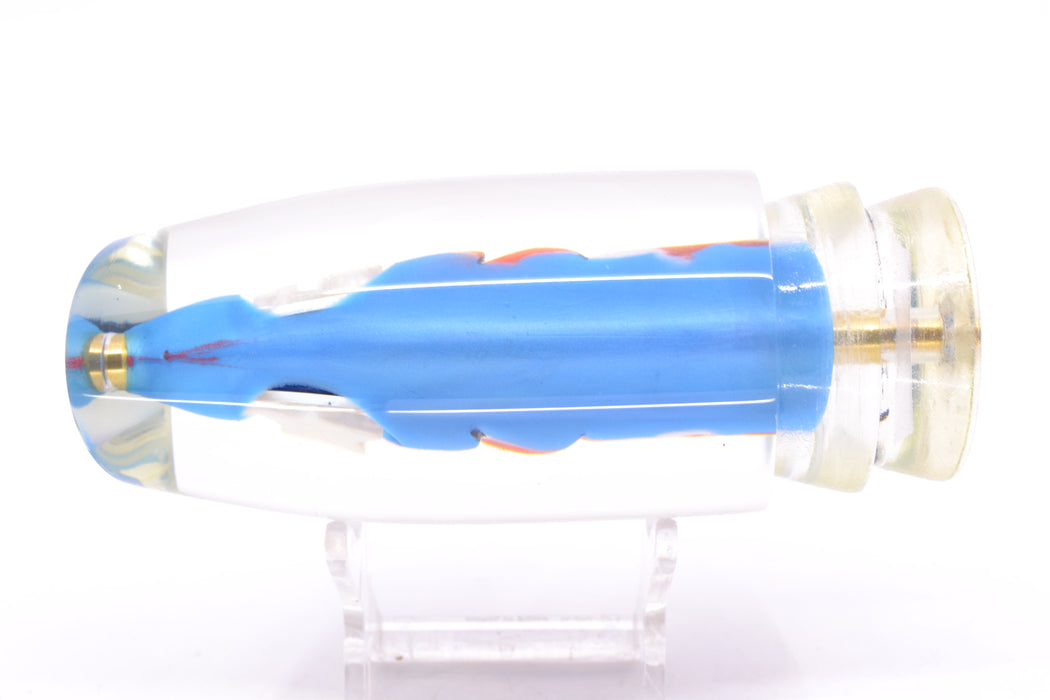 Joe Yee by KEGZ-Niiyama Collab Blue-Red-White Marbled Fish Head #1 Super Plunger 14" 7.2oz