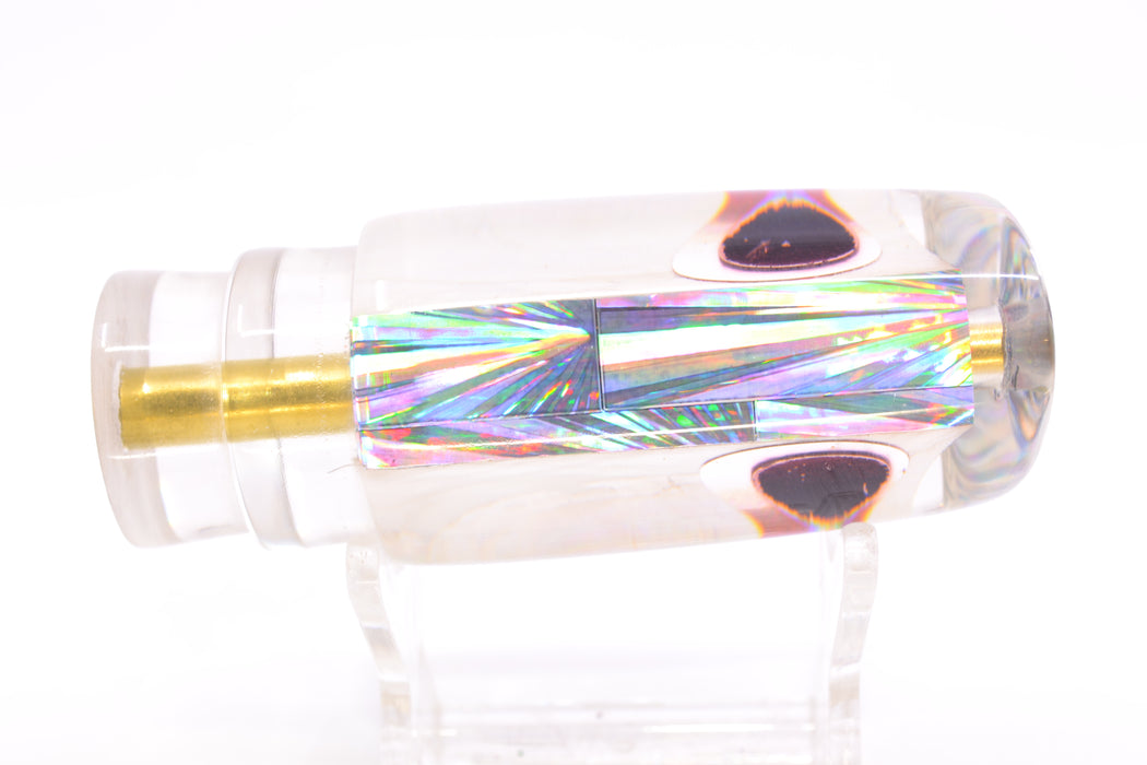 Koya Lures Angel Wing White MOP Black-Red Eyes JP Small Lunger 10" 3.5oz