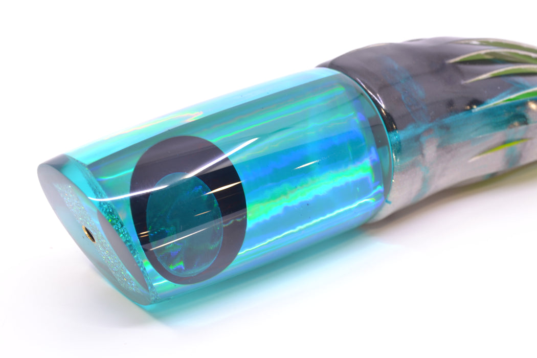 Koya Lures Teal Rainbow JP Large Lunger 14" 10oz Fire Tailz Vinyl Blue Drip GZE