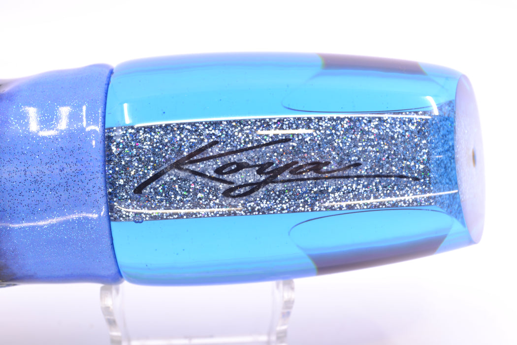 Koya Lures Ice Blue Rainbow Red Eyes Large Poi Dog 16" 14.5oz FT Vinyl Blue Tiger