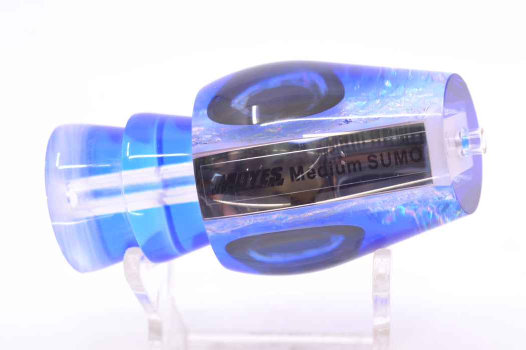 Moyes Lures Ice Blue-Pink Dichro Blue Back Taxi Eyes Medium Sumo 12" 3.7oz