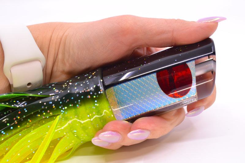 TANTRUM Lures Ice Rainbow Scale Black Back Large Kaboom 12" 11oz Skirted Magic Johnson