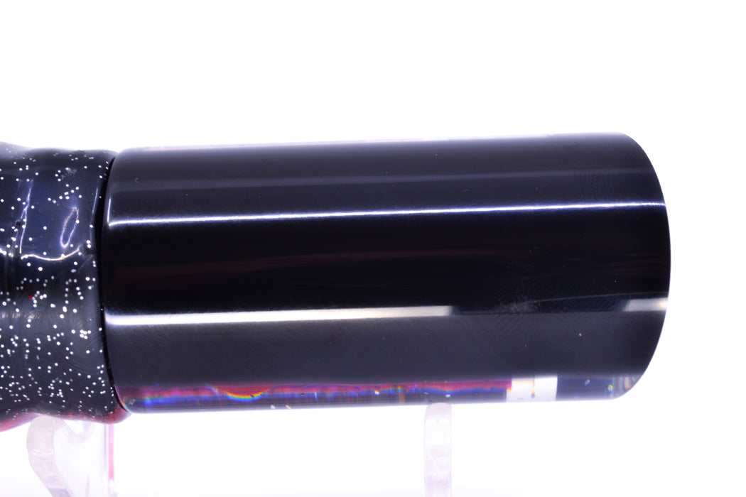Tanigawa Lures Purple Paua Black Back Red Eyes 9" Tube 7.5oz Skirted Black-Red-Purple