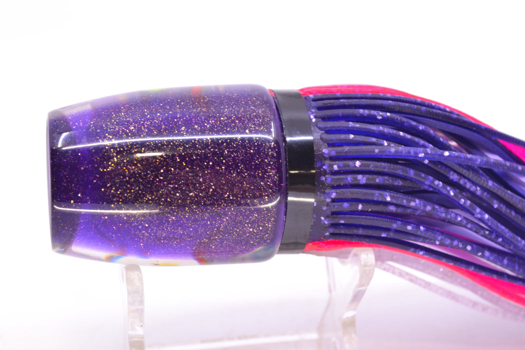Amaral Lures Purple Marbled Abalone Pearl White Stripes Purple Back Jararaca 12" 4oz