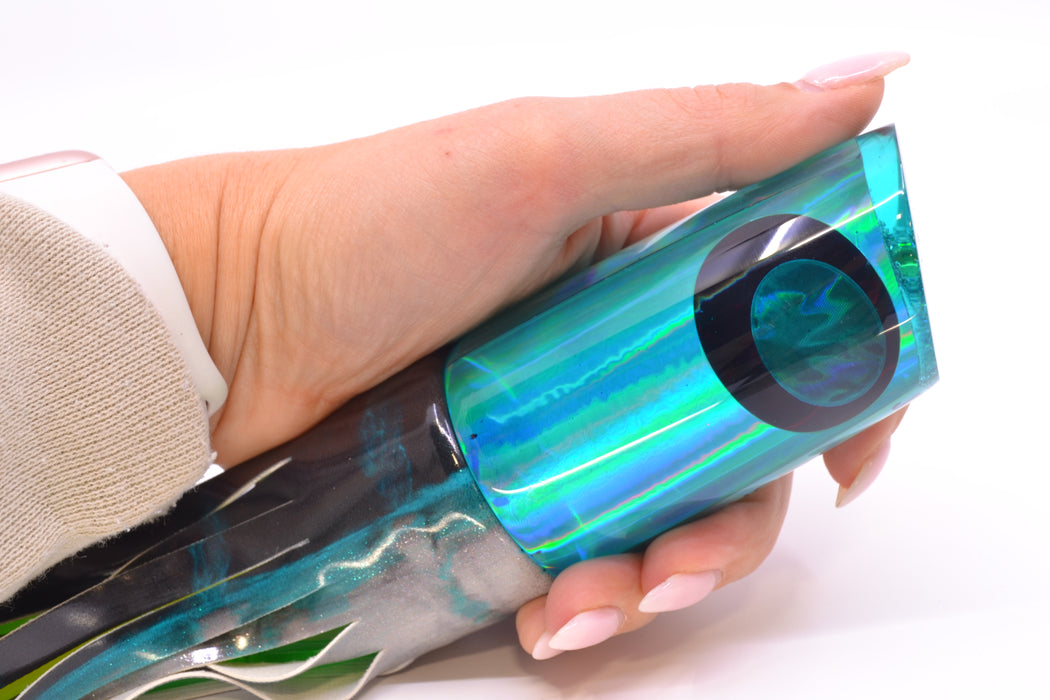 Koya Lures Teal Rainbow JP Large Lunger 14" 10oz Fire Tailz Vinyl Blue Drip GZE