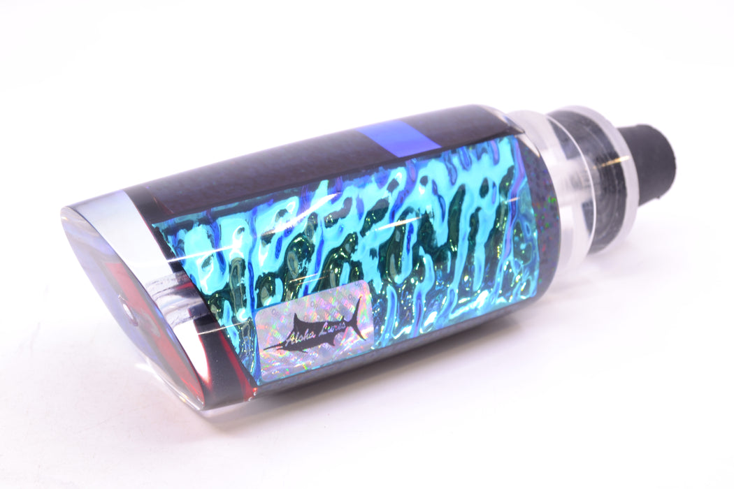 Aloha Lures Ice Blue-Blue Dichro Black Rainbow-Blue Rainbow Back Smash Bait 14" 9.5oz