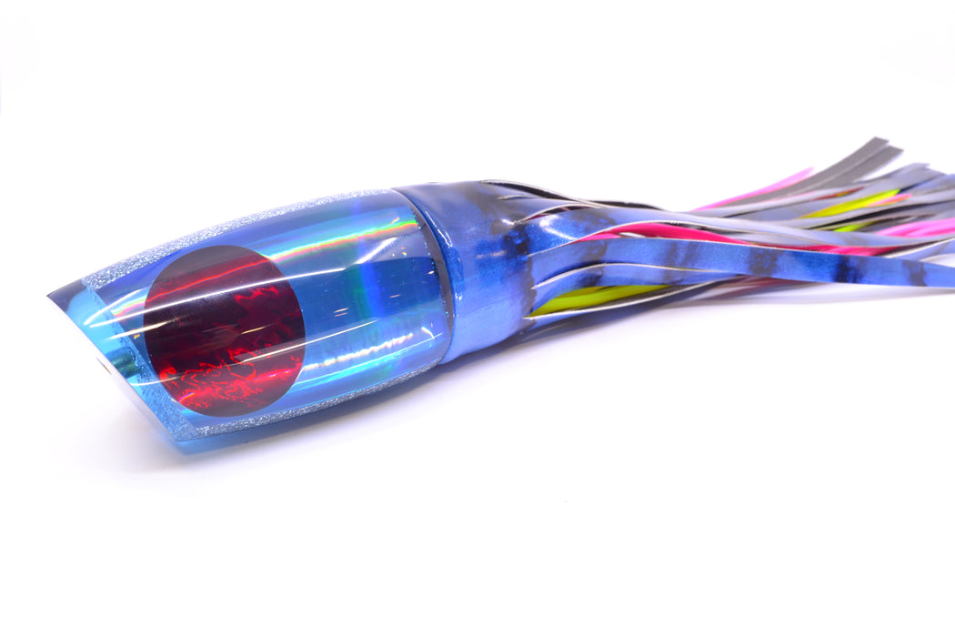 Koya Lures Ice Blue Rainbow Red Eyes Large Poi Dog 16" 14.5oz FT Vinyl Blue Tiger