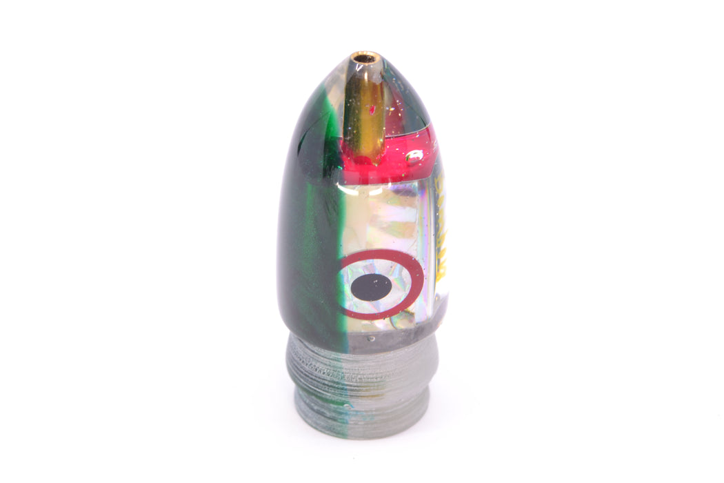 Bomboy Lures White Abalone Green Back Baby Bomb 9" 2.8oz