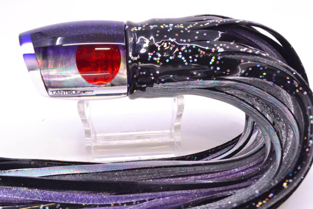 TANTRUM Lures Tahitian MOP Purple Back Medium Bandit 9" 5oz Skirted Black Aurora