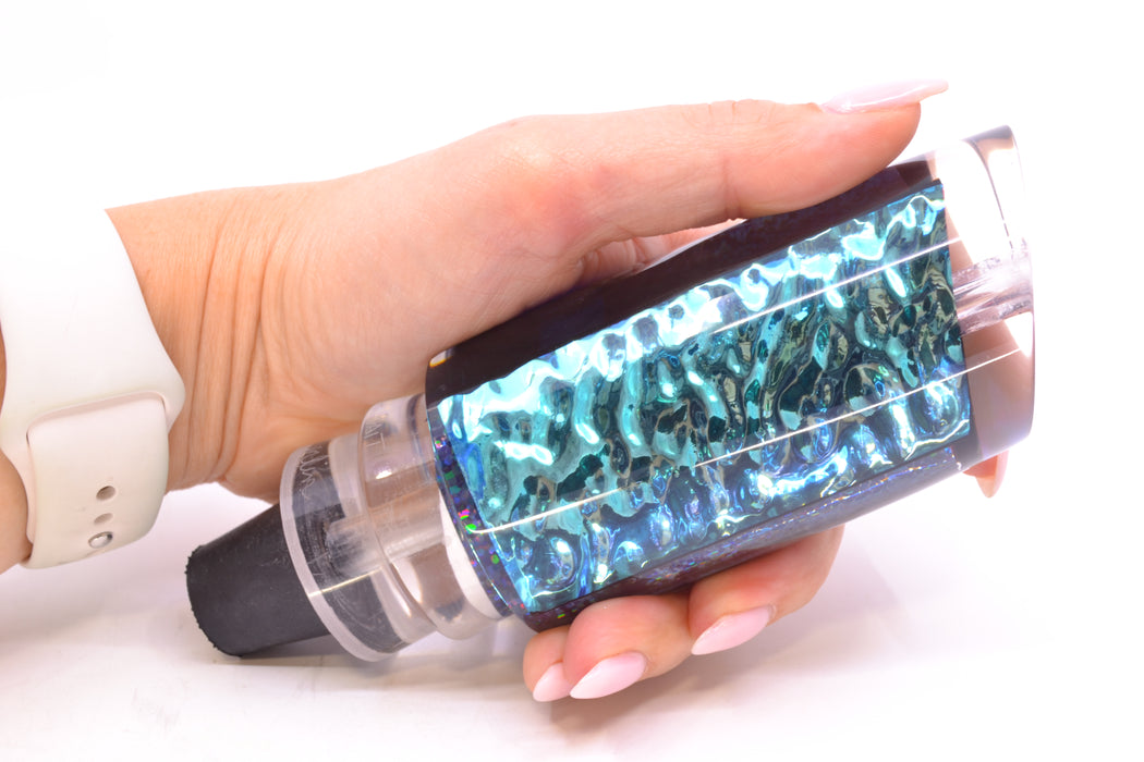 Aloha Lures Ice Blue-Blue Dichro Black Rainbow-Blue Rainbow Back Smash Bait 14" 9.5oz