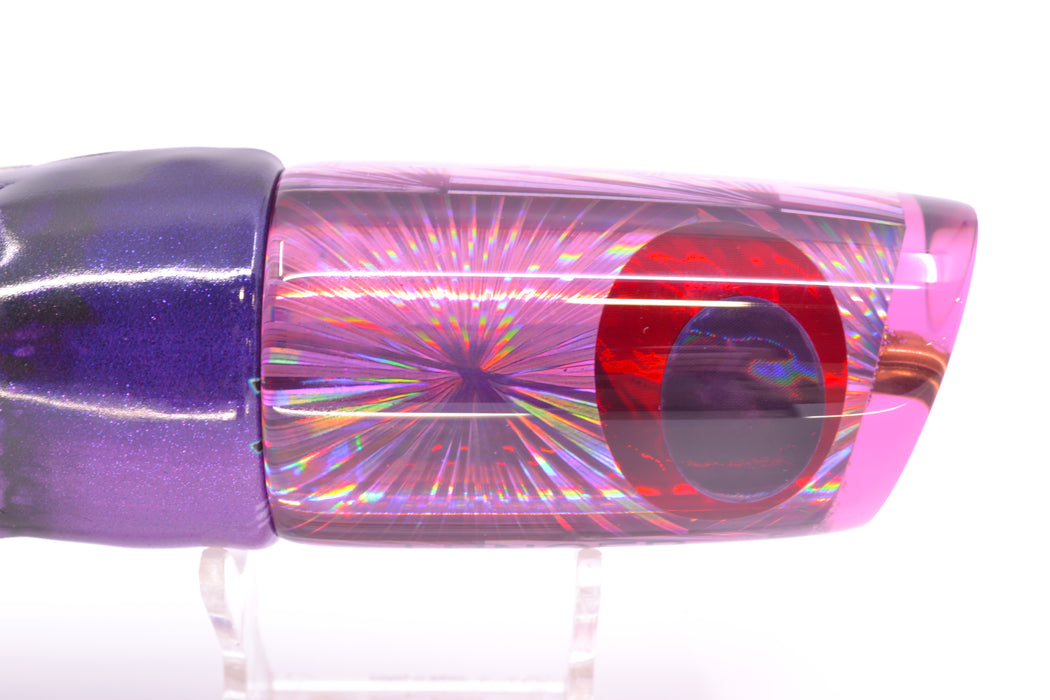 Koya Lures Purple Rainbow Starburst JP Large Lunger 14" 10oz Fire Tailz Vinyl Grape Juice GZE