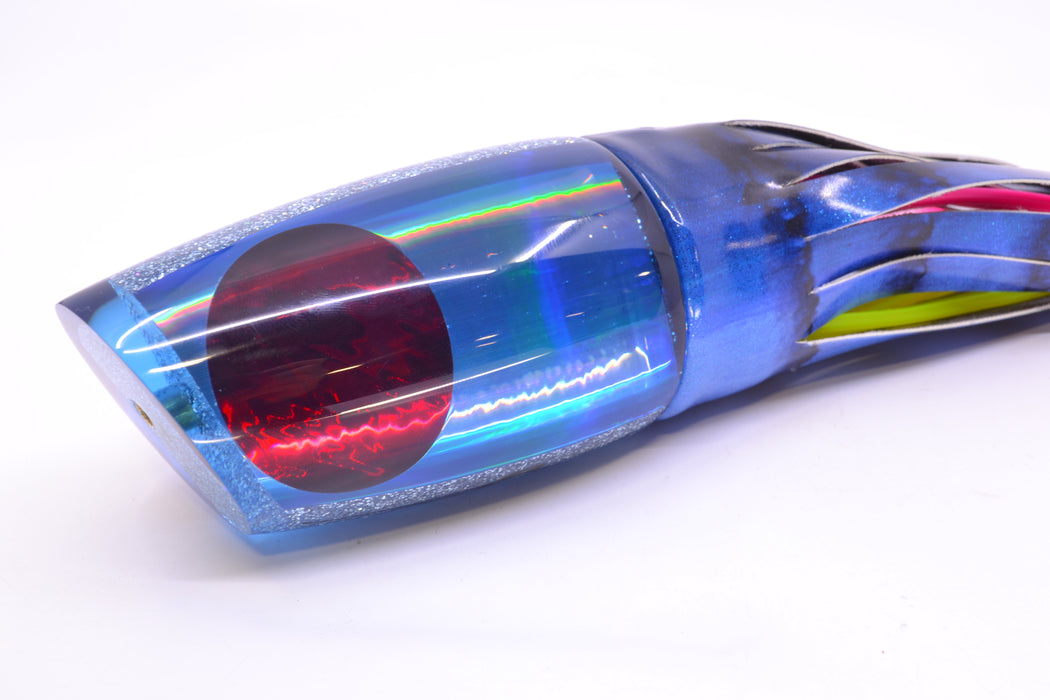 Koya Lures Ice Blue Rainbow Red Eyes Large Poi Dog 16" 14.5oz FT Vinyl Blue Tiger