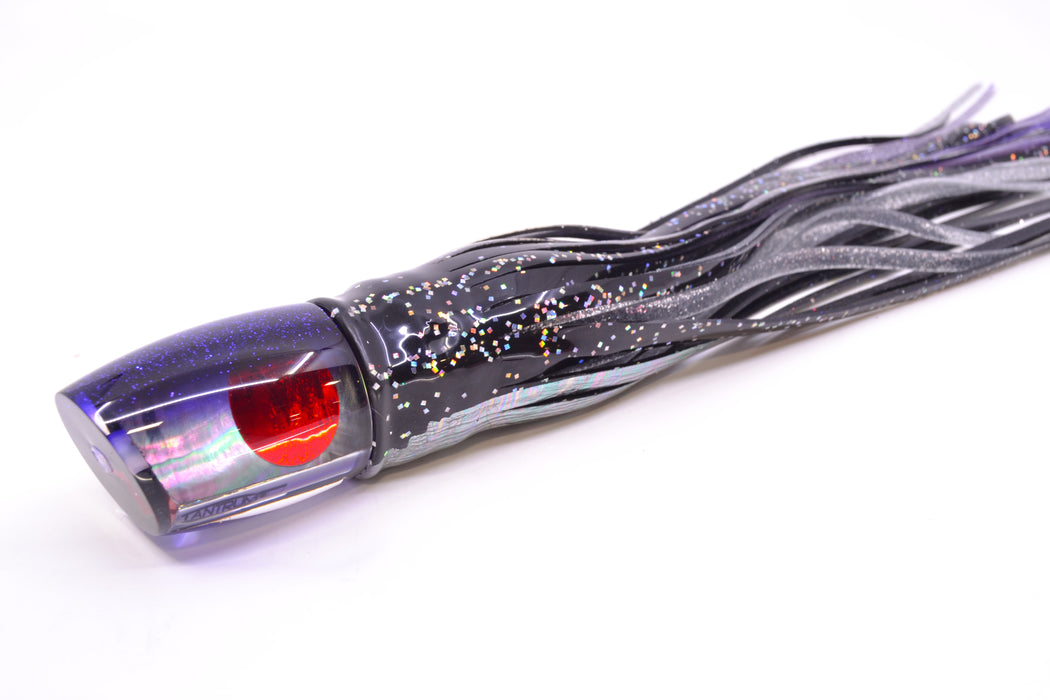 TANTRUM Lures Tahitian MOP Purple Back Medium Bandit 9" 5oz Skirted Black Aurora