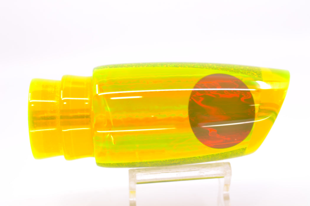 Koya Lures Chartreuse Rainbow Red Eyes Medium Poi Dog 14" 7.5oz