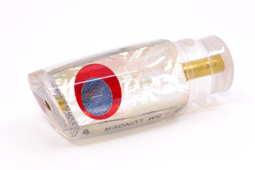 Koya Lures Angel Wing White MOP Black-Red Eyes JP Small Lunger 10" 3.5oz