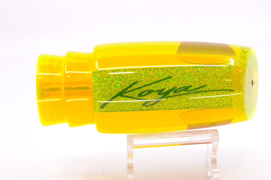 Koya Lures Chartreuse Rainbow Red Eyes Medium Poi Dog 14" 7.5oz