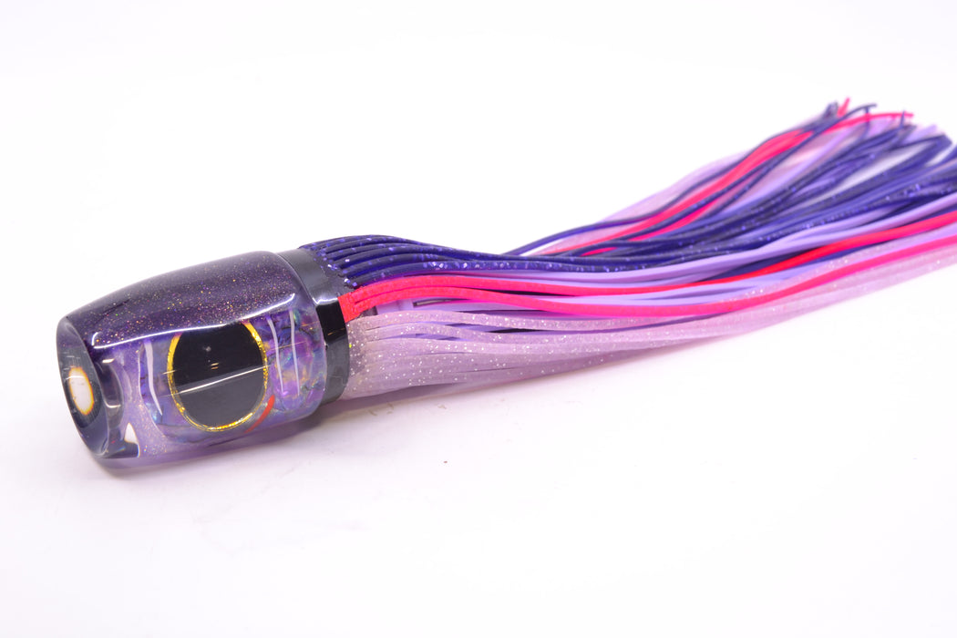 Amaral Lures Purple Marbled Abalone Pearl White Stripes Purple Back Jararaca 12" 4oz