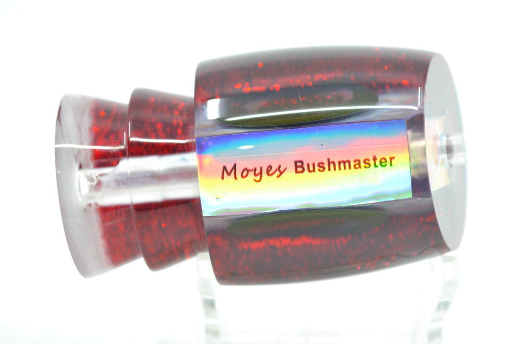 Moyes Lures Rainbow MOP Black Back-Red Glitter Stripe Bushmaster 12" 5.5oz