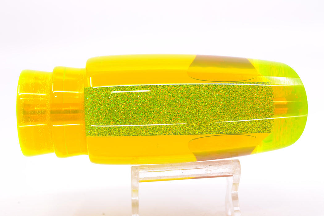 Koya Lures Chartreuse Rainbow Red Eyes Medium Poi Dog 14" 7.5oz