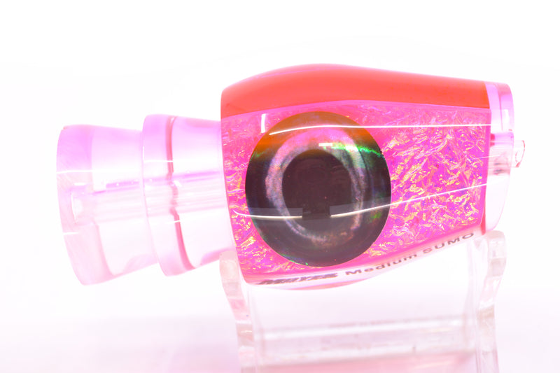 Moyes Lures Pink-Purple Dichro Pink Back Taxi Eyes Medium Sumo 12" 3.7oz