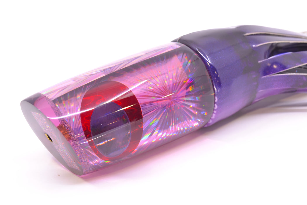 Koya Lures Purple Rainbow Starburst JP Large Lunger 14" 10oz Fire Tailz Vinyl Grape Juice GZE