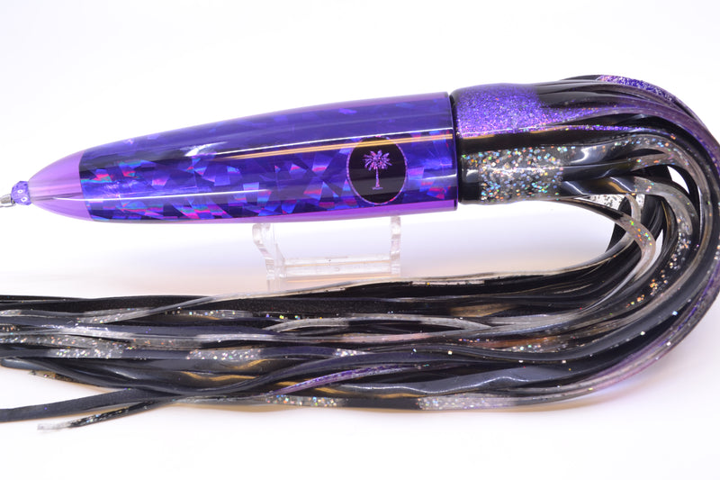 Palmetto Lures Purple Rainbow Flake Bullseye 12" 19oz Skirted Purple Mackerel