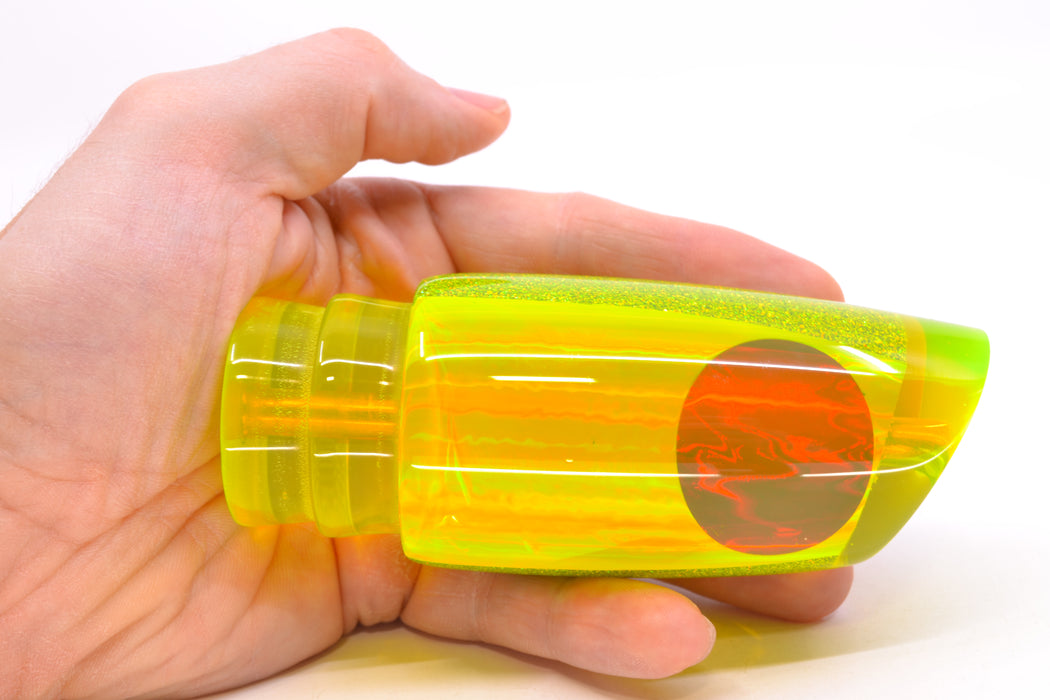 Koya Lures Chartreuse Rainbow Red Eyes Medium Poi Dog 14" 7.5oz