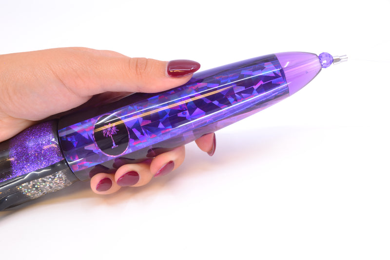 Palmetto Lures Purple Rainbow Flake Bullseye 12" 19oz Skirted Purple Mackerel