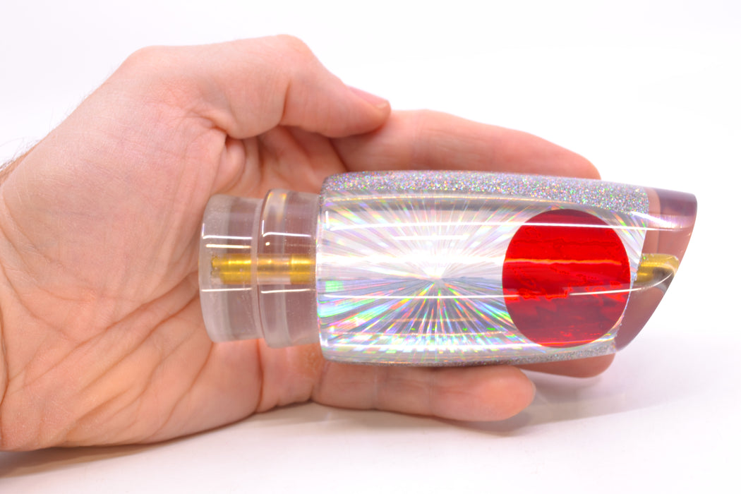 Koya Lures Silver Rainbow Starburst Red Eyes Medium Poi Dog 14" 7.5oz