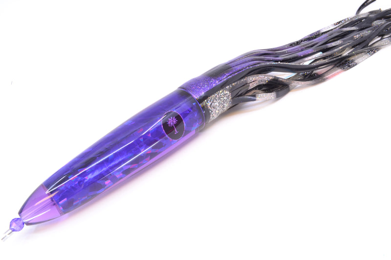 Palmetto Lures Purple Rainbow Flake Bullseye 12" 19oz Skirted Purple Mackerel