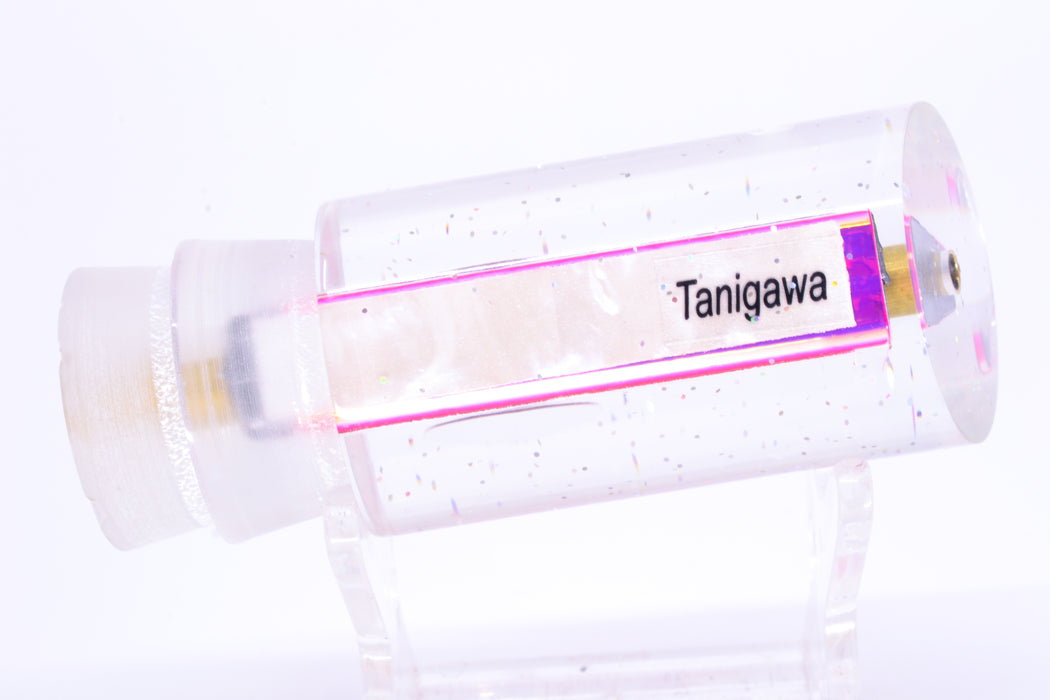 Tanigawa Lures White MOP Pink Rainbow Wrap Red Eyes 9" Tube 5oz