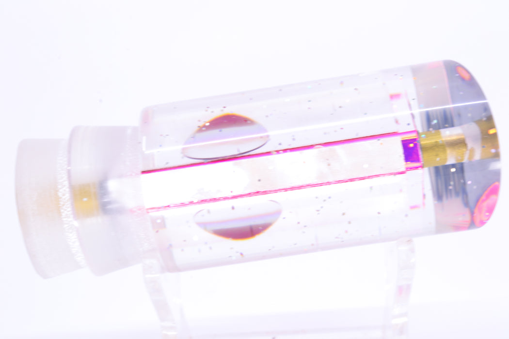 Tanigawa Lures White MOP Pink Rainbow Wrap Red Eyes 9" Tube 5oz