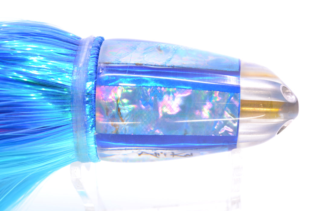 Ali'i Kai Lures Ice Blue Awabi Blue Chrome UFO Jet 9"+ 6.5oz Strobez Blue-Ice Blue/Pink