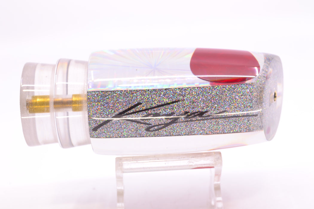 Koya Lures Silver Rainbow Starburst Red Eyes Medium Poi Dog 14" 7.5oz