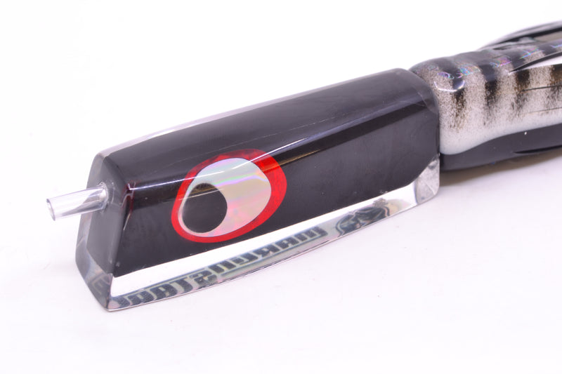 Marlinstar Black Lead Medium Tomahawk FMJ 9"+ 11.4oz Skirted White Aurora-Black