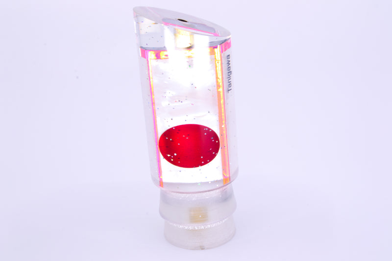Tanigawa Lures White MOP Pink Rainbow Wrap Red Eyes 9" Tube 5oz