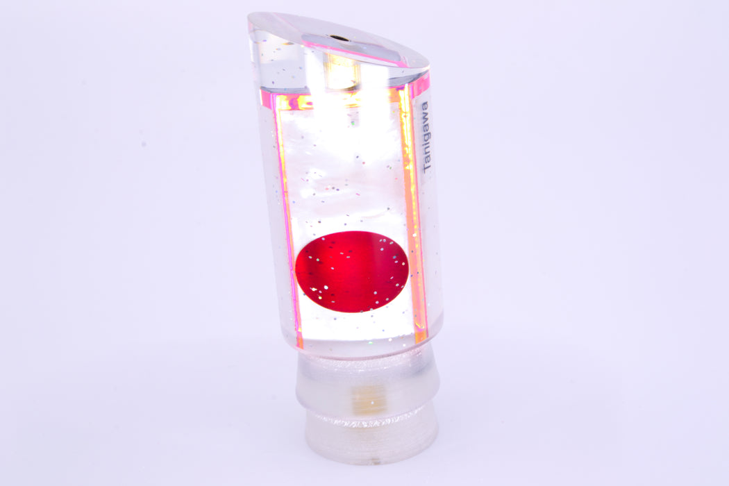 Tanigawa Lures White MOP Pink Rainbow Wrap Red Eyes 9" Tube 5oz
