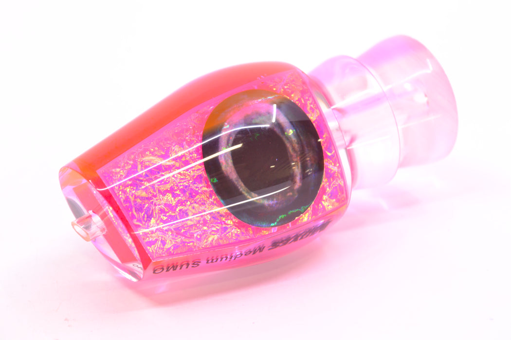 Moyes Lures Pink-Purple Dichro Pink Back Taxi Eyes Medium Sumo 12" 3.7oz