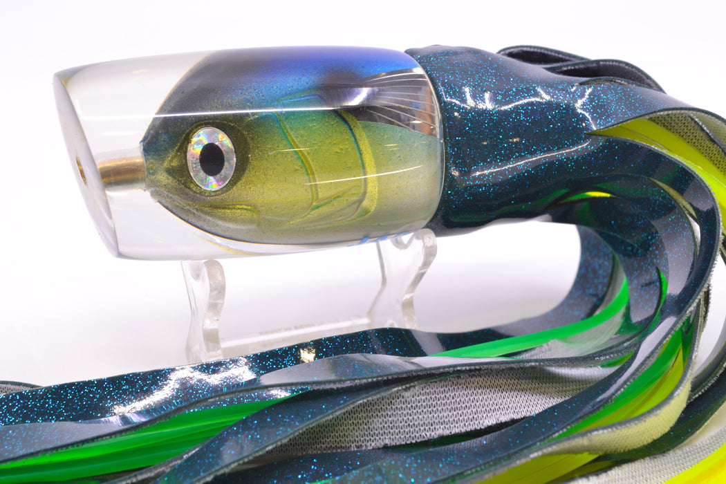 JAG Lures Blue-Green Fish Head Plunger 12" 7oz Vinyl Teal New Pre-Owned GZE