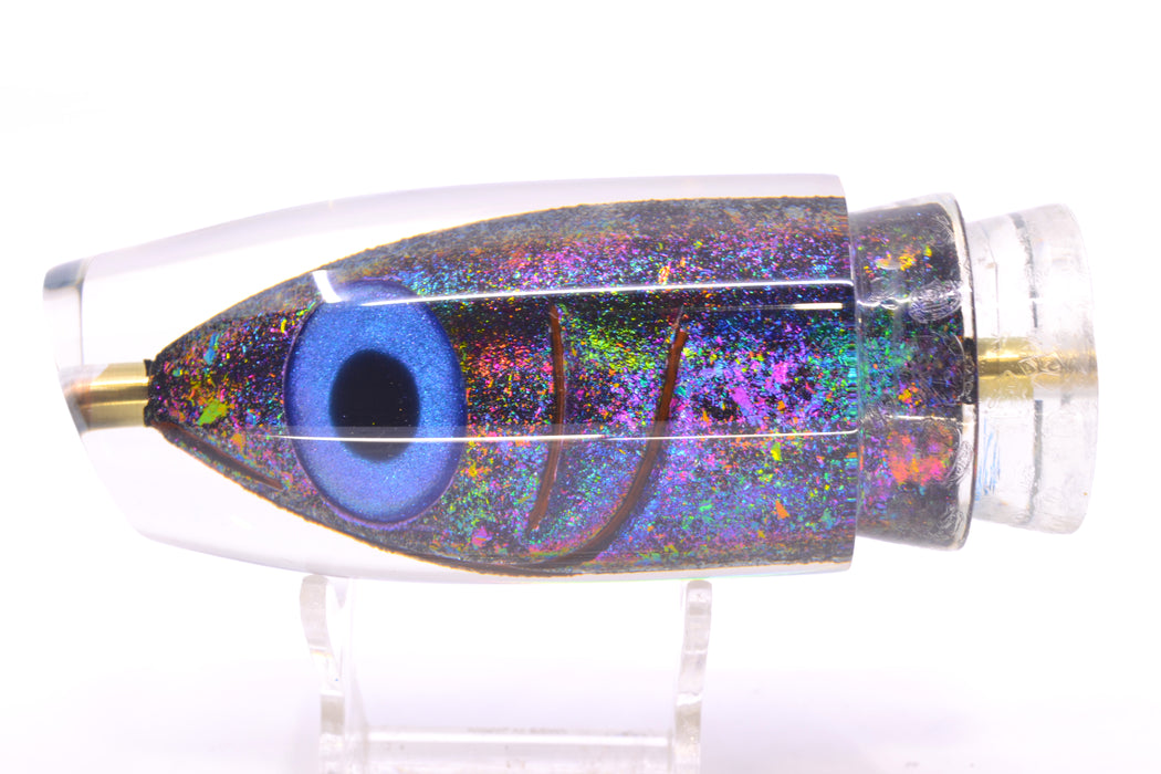 Joe Yee by KEGZ-Niiyama Collab Rainbow Fish Head Black-Blue Eyes #1 Super Plunger 14" 7.2oz GZE