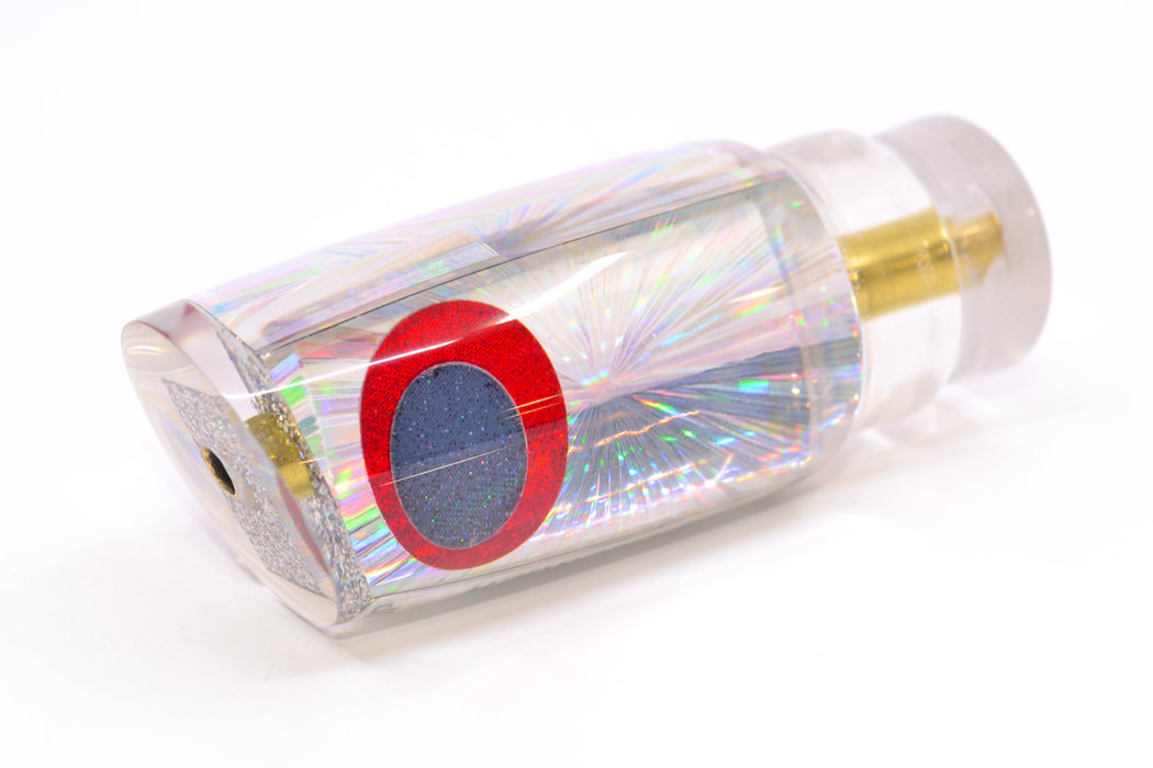 Koya Lures Silver Rainbow Starburst Black-Red Eyes JP Small Lunger 10" 3.5oz GZE