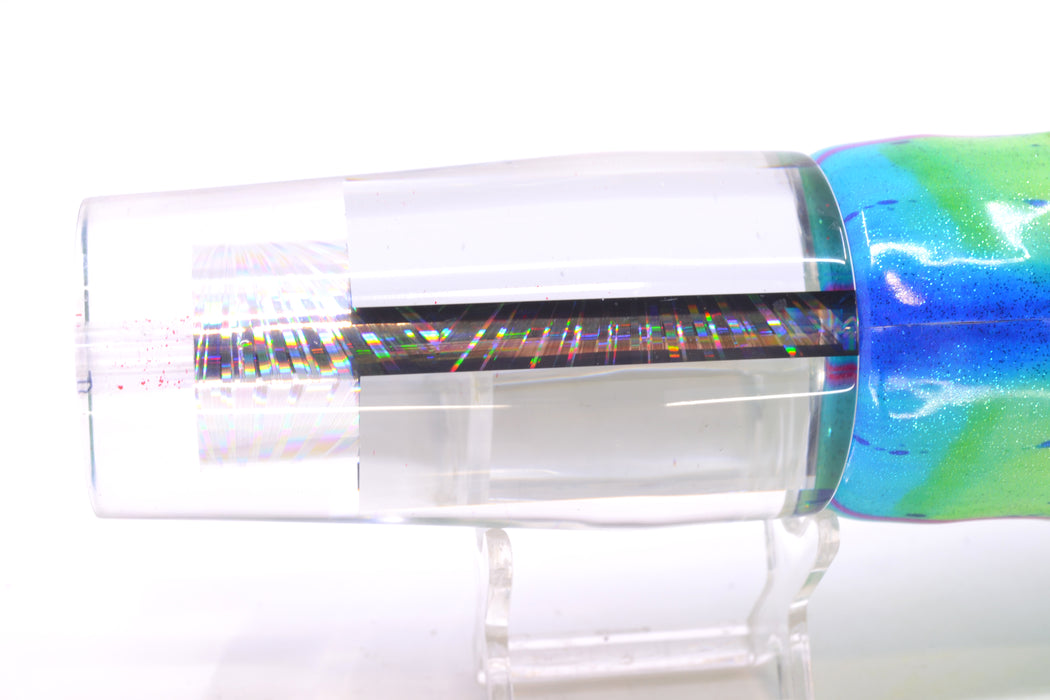 Aloha Lures Clear Mirrored Silver Starburst Sundowner 14" 11.5oz FT Vinyl Mad Mahi