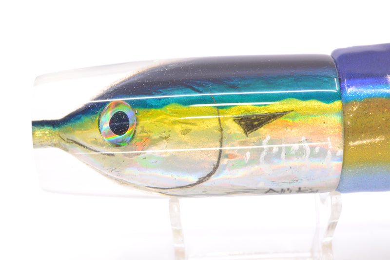 Ali'i Kai Lures Yellowfin/Shibi Medium Hard Head 12" 7oz Fire Tailz Vinyl Yellowfin