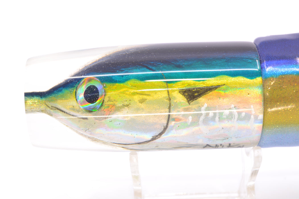 Ali'i Kai Lures Yellowfin/Shibi Medium Hard Head 12" 7oz Fire Tailz Vinyl Yellowfin GZE